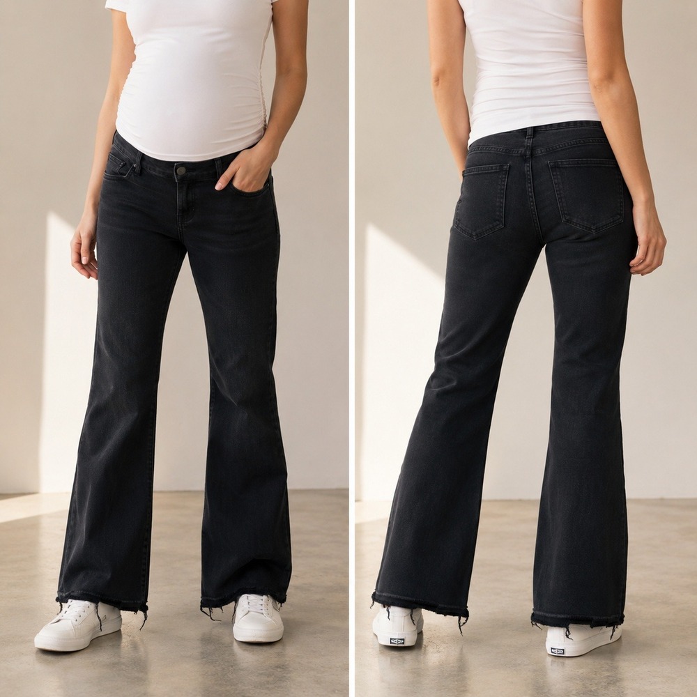 DL1961 Black Boot Cut Maternity Jeans